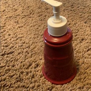 Cranberry woven traditions soap/lotion dispenser